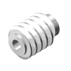 Hollow shaft worms, one start left-handed, Module 0.5 - 2.0